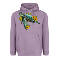 Lavender sea turtle with sunflowers Heavyweight Hoodie - Artiststas