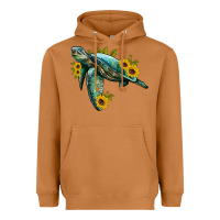Meerkat sea turtle with sunflowers Heavyweight Hoodie - Artiststas