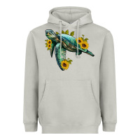 Moon Dust sea turtle with sunflowers Heavyweight Hoodie - Artiststas