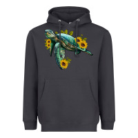 Smoke sea turtle with sunflowers Heavyweight Hoodie - Artiststas