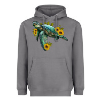Storm sea turtle with sunflowers Heavyweight Hoodie - Artiststas