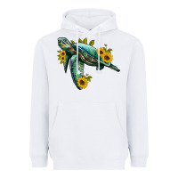 White sea turtle with sunflowers Heavyweight Hoodie - Artiststas