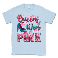 Dusty Blue Queens wear pink Breast Cancer Classic Tee - NancyCooperArtShop