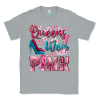 Heather Grey Queens wear pink Breast Cancer Classic Tee - NancyCooperArtShop