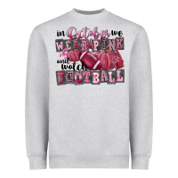 Heather Grey in october we wear pink and watch football Heavyweight Sweatshirt - FaDigitalArtStudio
