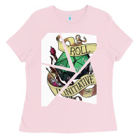 Bubblegum Pink ROLL INITIATIVE Ladies Tee - Bettercallsaul