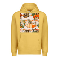 Antique Gold fall heifer seamless pattern Premium Hoodie - BundleAndBundleShop