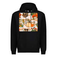Black fall heifer seamless pattern Premium Hoodie - BundleAndBundleShop