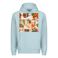 Blue Mist fall heifer seamless pattern Premium Hoodie - BundleAndBundleShop