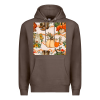 Coffee fall heifer seamless pattern Premium Hoodie - BundleAndBundleShop