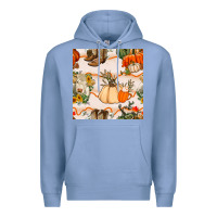 Colony Blue fall heifer seamless pattern Premium Hoodie - BundleAndBundleShop