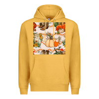 Mustard fall heifer seamless pattern Premium Hoodie - BundleAndBundleShop