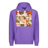Purple fall heifer seamless pattern Premium Hoodie - BundleAndBundleShop