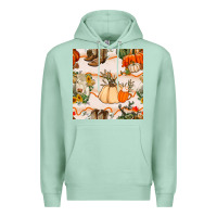 Seafoam fall heifer seamless pattern Premium Hoodie - BundleAndBundleShop