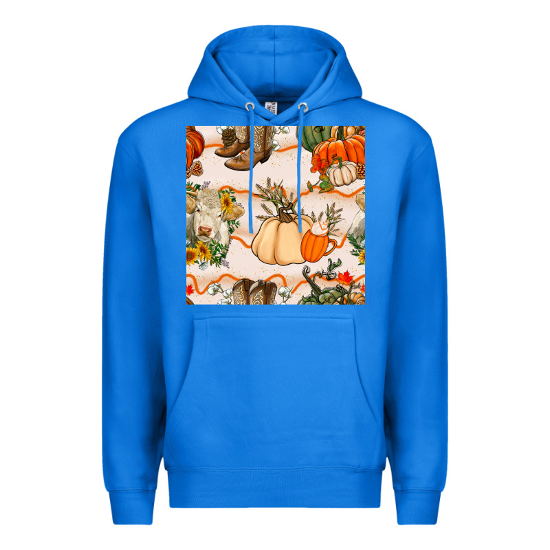 Fall Heifer Seamless Pattern Premium Hoodie by BundleAndBundleShop | Teevron