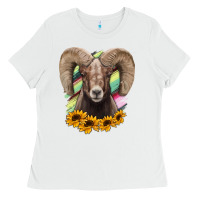 White Texas Bighorn Sheep Ladies Tee - Bettercallsaul