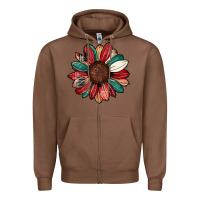 Chestnut Christmas sunflower Zipper Hoodie - CowhideDigitalArt