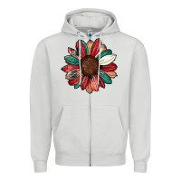Dove Grey Christmas sunflower Zipper Hoodie - CowhideDigitalArt