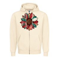 Sandshell Christmas sunflower Zipper Hoodie - CowhideDigitalArt