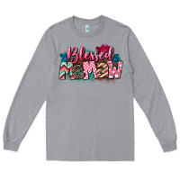 Heather Grey Blessed memaw Mother's Day Long Sleeve Tee - CowGirlArtShop