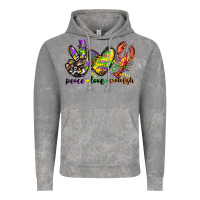 Cloud Rock peace love crawfish mardi gras Vintage Hoodie - CowGirlArtShop