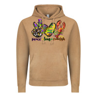 Peace Love Crawfish Mardi Gras Vintage Hoodie | Teevron