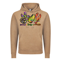 Vintage Coffee peace love crawfish mardi gras Vintage Hoodie - CowGirlArtShop