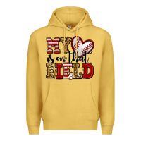 Antique Gold my heart is on that field baseball Premium Hoodie - Jasminsmagicworld