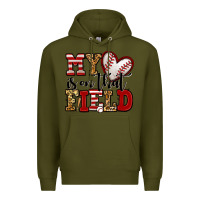 Army Green my heart is on that field baseball Premium Hoodie - Jasminsmagicworld