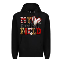 Black my heart is on that field baseball Premium Hoodie - Jasminsmagicworld