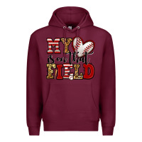 Burgundy my heart is on that field baseball Premium Hoodie - Jasminsmagicworld