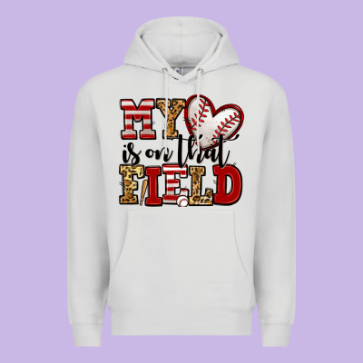 My Heart Is On That Field Baseball Premium Hoodie Designed By Jasminsmagicworld