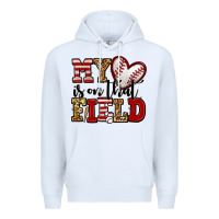White my heart is on that field baseball Premium Hoodie - Jasminsmagicworld