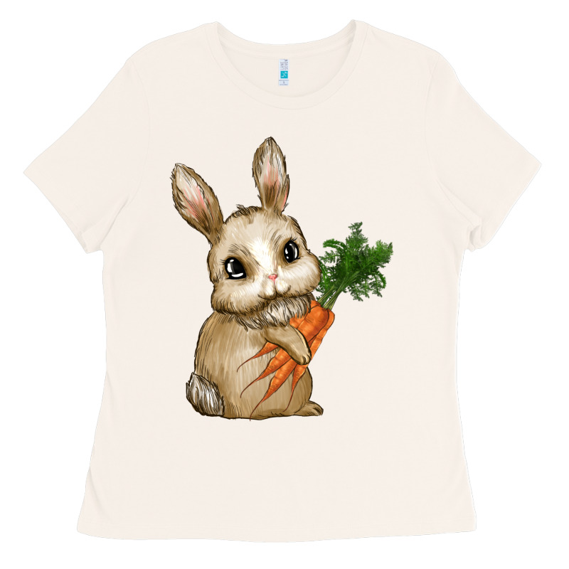 Eastrt Bunny Carrot Ladies Tee by RanaPortraitStore | Teevron