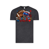 Vintage Black Touchdown season American football 4th of july Vintage Tee - HowdyJamesFarm