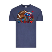 Vintage Denim Touchdown season American football 4th of july Vintage Tee - HowdyJamesFarm