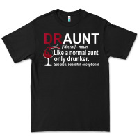 Black Funny Drunk Aunt Definition DRAUNT Gift For Auntie Premium Tee - minhPixels