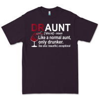 Plum Funny Drunk Aunt Definition DRAUNT Gift For Auntie Premium Tee - minhPixels