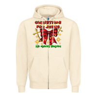 Sandshell festive christmas message with crosses Zipper Hoodie - CowhideDigitalArt