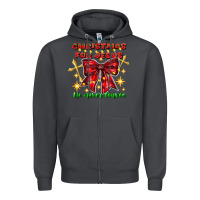 Smoke festive christmas message with crosses Zipper Hoodie - CowhideDigitalArt