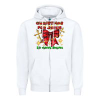 White festive christmas message with crosses Zipper Hoodie - CowhideDigitalArt