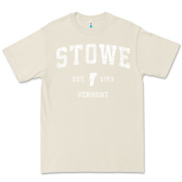 Bone Stowe Vermont Vt Vintage Athletic Sports Premium Tee - minhPixels