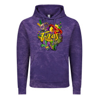Cloud Purple texas map mardi gras Vintage Hoodie - CowGirlArtShop