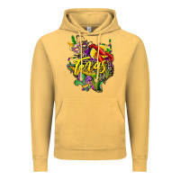Vintage Mustard texas map mardi gras Vintage Hoodie - CowGirlArtShop