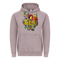 Vintage Zinc texas map mardi gras Vintage Hoodie - CowGirlArtShop
