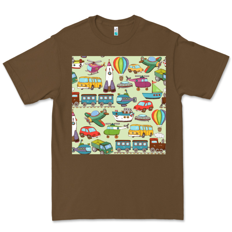 Planes, Trains, And Automobiles Pattern Chiffon Top Premium Tee by minhPixels | Teevron