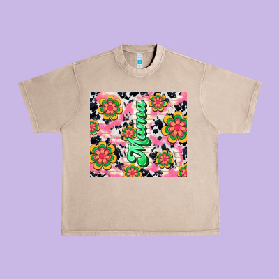 Mama With Hippie Daisies Urban Heavy Tee Designed By Tumblerdesignbyshophia