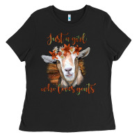 Black Just a Girl Who Loves Goat Ladies Tee - Bettercallsaul