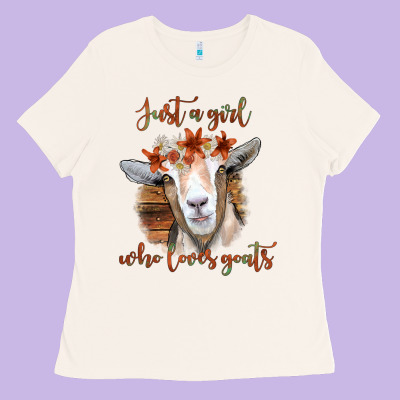 Just A Girl Who Loves Goat Ladies Tee Designed By Bettercallsaul