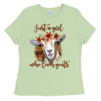 Matcha Just a Girl Who Loves Goat Ladies Tee - Bettercallsaul